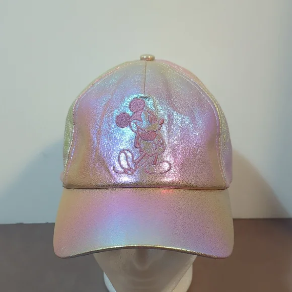 Disney Parks Earidescent Pink Mickey Mouse Hat 50th Anniversary Cap Hat - Picture 1 of 9